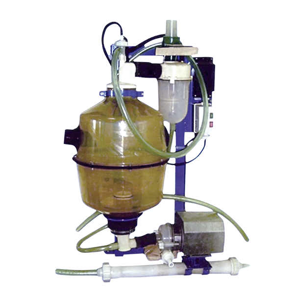 Молокоопорожнитель в сборе с пластмассовой колбой АДС 09.00.000